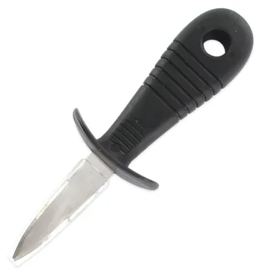 Oestermesser aus Edelstahl, 16 x 5 x 3,5 cm, grau