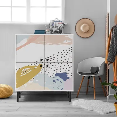 Produktbild von Skye Decor, Multilüx Dot, Mehrzweckschrank, Mehrfarbig, 100 % MELAMINBESCHICHTETE SPANPLATTEN, 95 x 36 x 111 cm