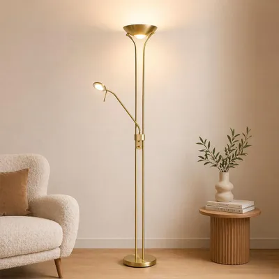 Produktbild von Milton & Oldbrook Stehlampe mit Leselampe Brescia Gold