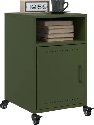 Immagine prodotto di vidaXL Comodini 2 pz. Verde oliva 36x39x59 cm acciaio