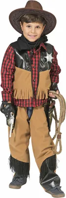 Produktbild von Cowboy Kostüm "Austin" für Jungen | Braun Größe: 164