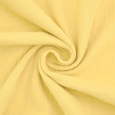 Image de Tissu en coton Double-Gaze jaune au mètre - 50 x 130 cm - Jaune | par Craft Loom