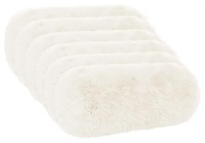 Zdjęcie produktu dla Pokrowce na poduszki vidaXL, 6 sztuk, HEERLEN, białe, średnica 15 x 40 cm, materiał: polar