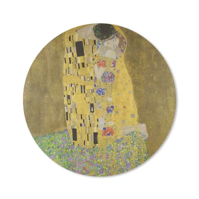 Produktbild von MuchoWow® Mauspad Mousepad Der Kuss - Gustav Klimt 20x20 cm - Mousepads - Maus Mat - Pad - Mausunterlage - Schreibtischmatte