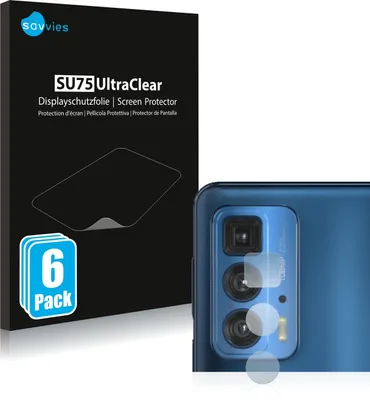 Produktbild von 6x Für Motorola Edge 20 Pro (NUR Kameraschutz) Schutzfolie Savvies Displayschutz Display Schutz Folie Klar Transparent