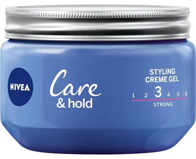 Obrázek produktu pro NIVEA Care & Hold, Krém na vlasy, 150 ml, Lišta, Dávkovač, Aqua, Sorbitol, Glycerin, Cetyl Alcohol, Myristyl Alcohol, Sorbitan Stearate, Dimethicone,..., 1 kusů
