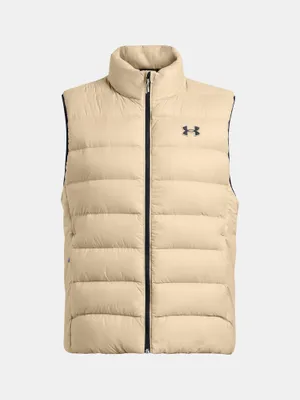 Imagen del producto de Chaleco acolchado Under Armour Legend Down, color beige, talla S, corte regular, para hombre, color beige, talla S