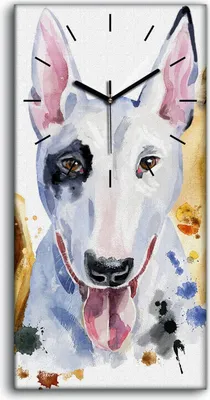 Produktbild von Wandbild Leinwand Bilder mit Uhr Geräuschlos 30x60 Malen von Tieren Hunde - schwarze Hände