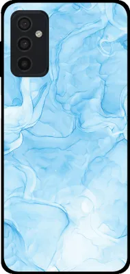 Produktbild von Smartphonica Handytasche Passend für Samsung Galaxy M52 5G mit Marmordruck - TPU Rückendeckung Fall Marmor Design - Hellblau