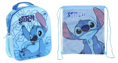 Produktbild von Lilo & Stitch Taschenset in Blau; Rucksack und Sporttasche