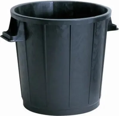 Produktbild von Verstärkter Bauschutteimer PE Schwarz VINMER 75 L - ohne Deckel - PB75