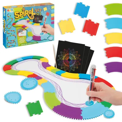 Produktbild von Joya Creative Luxe Spirograph Designer Art Set 60-teilig – Mandala Zeichen-Set mit Scratch Art und Montessori Spielzeug