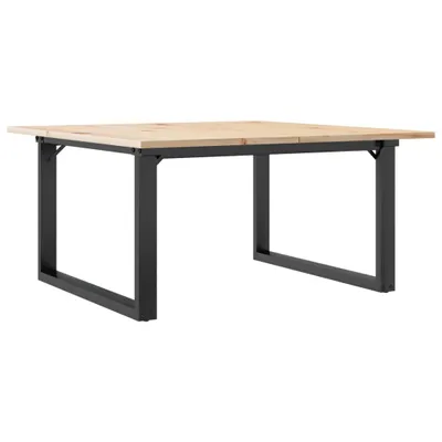 Obrázok produktu pre vidaXL Konferenčný stolík O-rám 80x80x45cm z masívnej borovice a ocele
