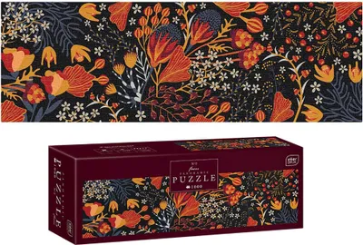 Produktbild von INTERDRUK Panoramapuzzle: Blumen: Blumenmuster 1000 Puppen