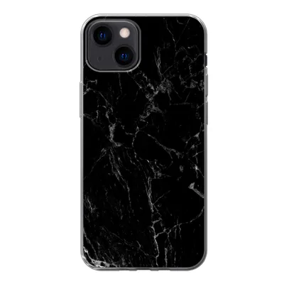 Produktbild von MuchoWow® Handyhülle Schutzhülle Hülle für iPhone 13 Marmor - Schwarz - Naturstein Silikon Softcase Handy Hülle - Karteninhaber