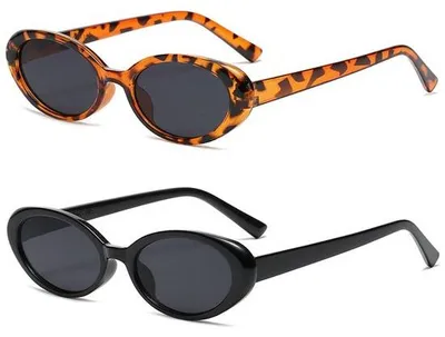 Image de Lunettes de soleil vintage - Protection UV400 - Lot de 2 modèles - Vintage - Ovales - Lot complet