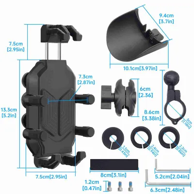 Produktbild von Motorrad-Telefon-Halterung,Motorrad-Telefon-Halter,Fahrzeuge Telefon-Halter,Motorrad-Lenker-Telefon-Halter,Einstellbare Motorrad-Telefon-Ständer