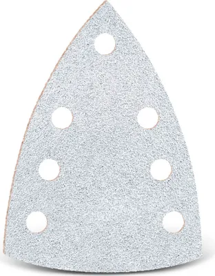 Produktbild von MENZER White Klett-Schleifblätter, 150 x 100 mm, 7-Loch, f. Deltaschleifer, Normalkorund (50 Stk.) K150