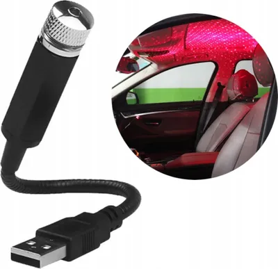 Produktbild von Laserprojektor mit Disco-Effekt für Auto, roter Lichtshow RED-200-XTR laser usb czerwony