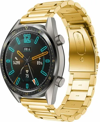 Produktbild von Strap-it Huawei Watch GT 2 Gliederarmband (Gold)