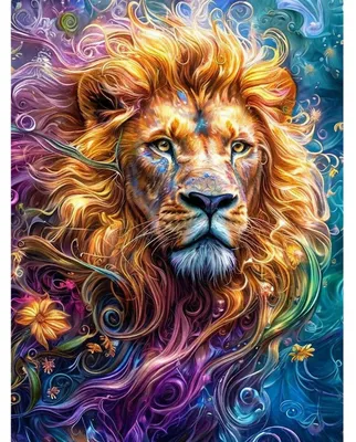 Immagine prodotto di Kit per Diamond Painting, Leone, 5D, mosaico fai da te, dimensioni 30x40 cm