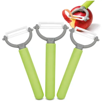 Productafbeelding van Set van 3 groente- en fruitschillers met keramische messen