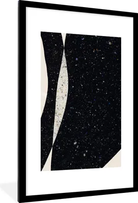 Produktbild von MuchoWow® Gerahmtes Poster Abstrakt - Minimalismus - Design 60x90 cm - Poster mit Schwarzem Bilderrahmen Wandposter Rahmen Foto Bilder - Dekoration - Wandposter Wohnzimmer - Hochwertig