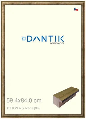 Obrázek produktu pro DANTIK rámeček 59,4x84 | TRITON bílý bronz (Plexi Čiré)