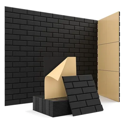 Produktbild von 12 Stück Akustikschaumstoff Akustikschaum Matten 30 x 30 cm | Schalldämmmatten zur effektiven Akustik | Schalldämmung Wand, Podcasts, Studio | Schaums