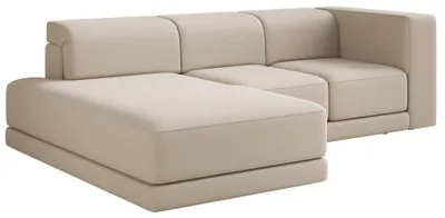 Obrázek produktu pro Selsey Novals – Rohová sedačka ve tvaru L, 4 místná, levostranná, béžová, materiál: chenille, rozměry: 278 cm