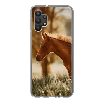 Produktbild von MuchoWow® Handyhülle Schutzhülle Hülle für Samsung Galaxy A32 5G Pferd - Licht - Wiese Silikon Softcase Handy Hülle - Softcase