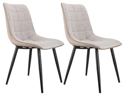Image de Chaise de salle à manger - Chaise - Fauteuil - Chaise de bureau - Tissu - Similicuir - Structure métallique robuste