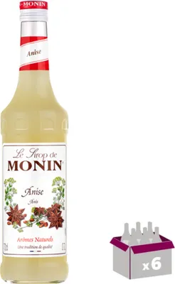 Produktbild von Lot de 6 Sirop Monin - Anis - 70cL
