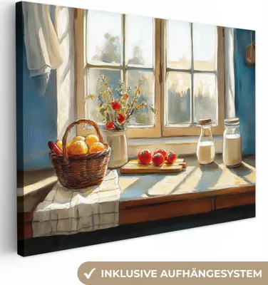 Produktbild von Leinwand Bilder 80x60 cm - Natur - Küche, Wandbilder, Wanddeko Wohnzimmer, Bild