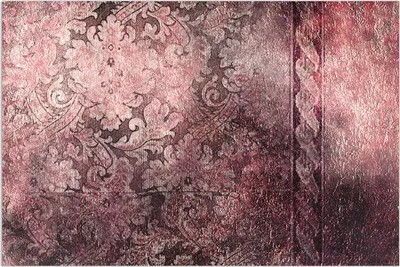 Produktbild von Wallario Wandbild Schnörkelmuster in rot, Größe: 61 x 91,5 cm, Poster mit rahmenlosen Bildhalter