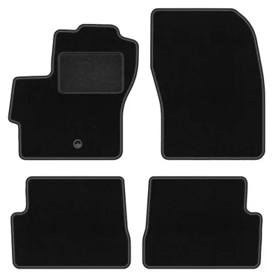 Produktbild von Velours-Fußmatten für Mazda 3 I BK 2003-2009 (Schrägheck) – 4-tlg, Schwarz, passgenau – Wielganizator LUX
