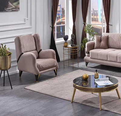 Produktbild von Luxus Textil Möbel Sessel Wohnzimmer Moderne Design Polstermöbel