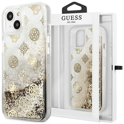 Produktbild von Guess Guhcp13Slgpego Iphone 13 Mini 5,4"" Złoty/Gold Hardcase Peony Liquid Glitter