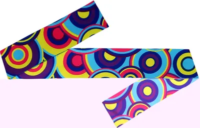 Produktbild von 70er Jahre Stirnband Bubbles blau
