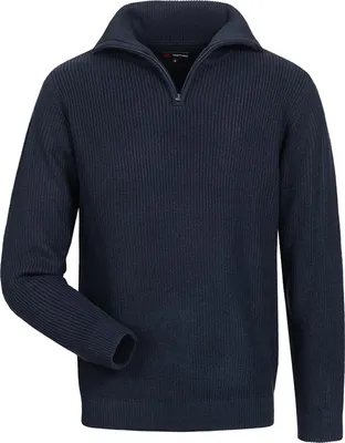 Produktbild von Feldtmann Uni Troyer Pullover Kalle - Klassischer Seemannspullover in leichter Ausführung in Marine Größe S