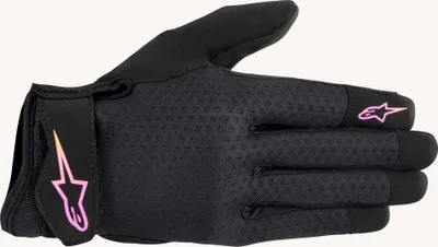 Image de Gants de moto Alpinestars Stated pour femme, noir/rose, XS