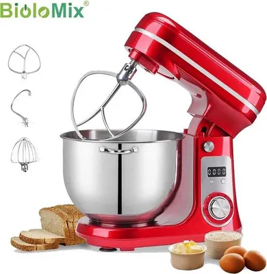 Obrázok produktu pre Kuchynský mixér 6 l, nerezová oceľ, 1200 W, červený