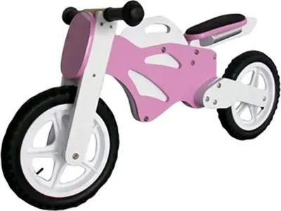 Produktbild von Holz-Laufrad Superbike, pink, 12 Zoll Luftbereifung, verstellbare Sattelhöhe, 95x45x34 cm