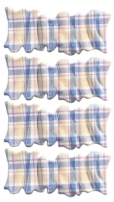 Produktbild von 4er-Pack Haarspangen für Mädchen, Macaronfarben, kariert, gewellt, starke Klemmkraft, Haaraccessoires