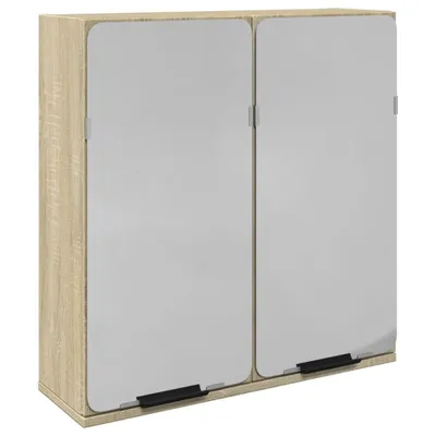Produktbild von vidaXL Bad-Spiegelschrank Sonoma-Eiche 64,5x20x66,5 cm Holzwerkstoff