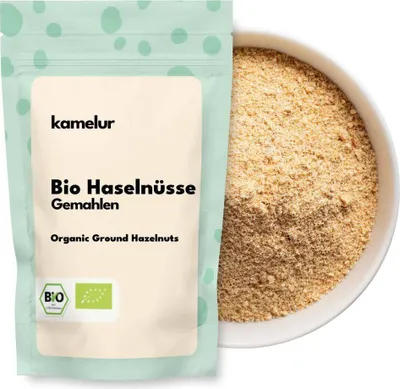 Produktbild von Kamelur Bio Haselnüsse geröstet & gemahlen 100g