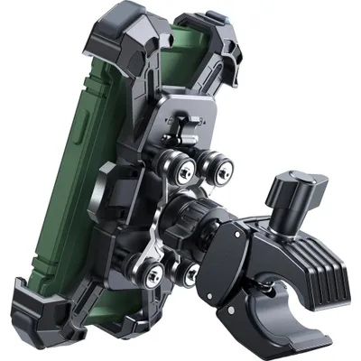 Produktbild von Fahrrad / Motorradhalterung für Handy vibrationsdämpfend am Lenker, Joyroom JR-ZS598, Schwarz