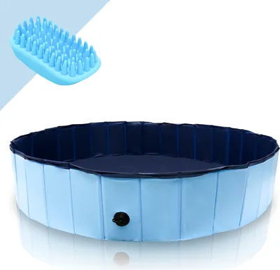 Immagine prodotto di Aopunly Piscina per cani Piscina pieghevole Piscina Piscina per cani Piscina per bambini Bagno Ø 160 cm x H 30 cm