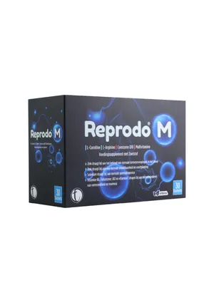 Immagine prodotto di Reprodo M – multivitaminico premium con L-carnitina, L-arginina, CoQ10, zinco e selenio – per la vitalità e l'immunità – 30 bustine – per uomini