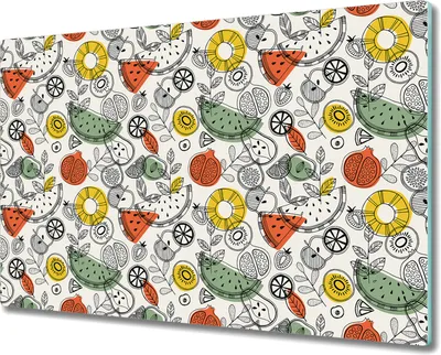 Produktbild von Glas-Herdabdeckplatte Glaskeramikfeldabdeckung Spritzschutz - 80x52 cm - Bunte weiche Kunst